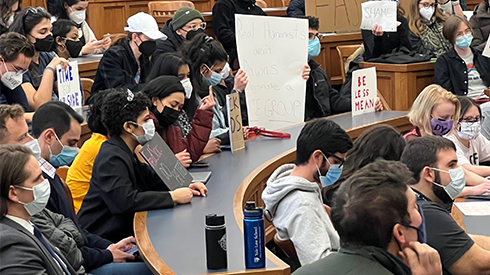 Yale Law students shout down ADF General Counsel during free speech debate.