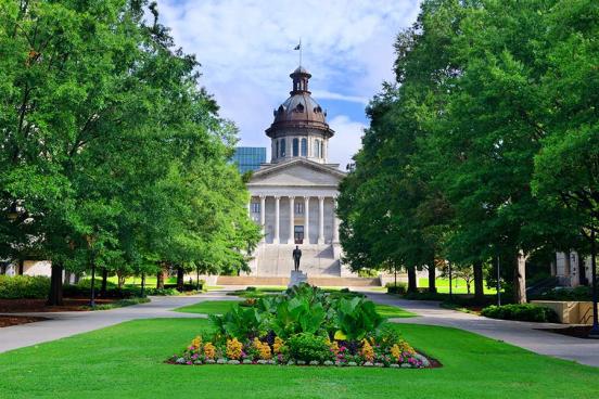 The South Carolina State House is seen in Columbia, South Carolina