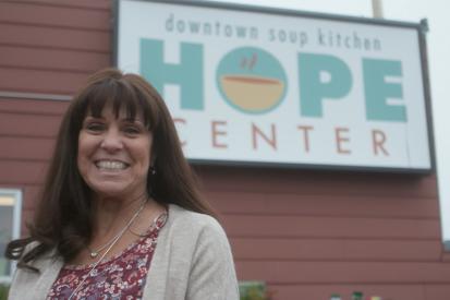 Sherrie Laurie, executive director of the Downtown Hope Center in Anchorage, Alaska