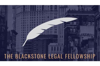 The logo of the Blackstone Legal Fellowship is seen in this image