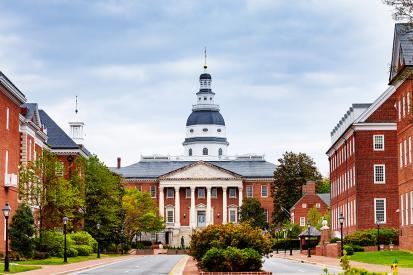 The Maryland State House is seen in Annapolis