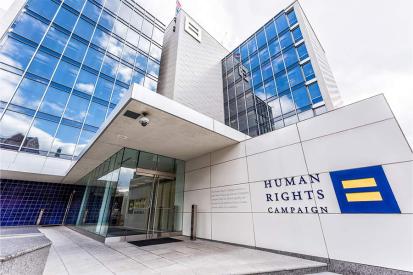 The Human Rights Campaign building is seen in Washington, D.C.