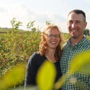 Steve and Bridget Tennes on their farm