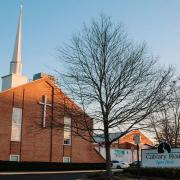 Calvary Road Baptist Church building and sign