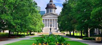 The South Carolina State House is seen in Columbia, South Carolina