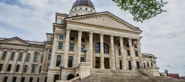 The Kansas State Capitol Building is seen in Topeka