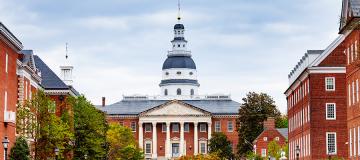 The Maryland State House is seen in Annapolis