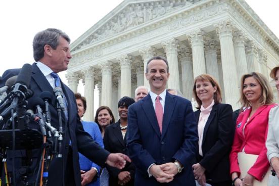 Trinity Lutheran Church And ADF Team Standing Outside Supreme Court