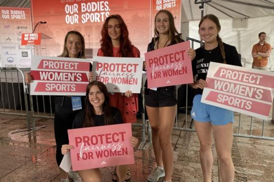 ADF Female Athlete Clients at the Title IX Anniversary Rally