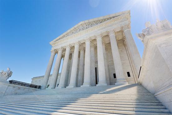 Supreme Court Steps on a sunny morning