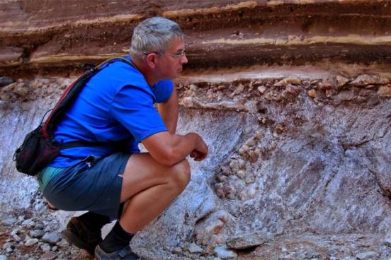 Dr. Andrew Snelling at the Grand Canyon. (Courtesy of Answers in Genesis)