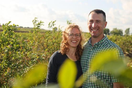 Steve and Bridget Tennes on their farm