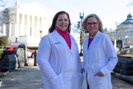 Drs. Christina Francis and Susan Bane at the Supreme Court