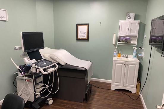 Ultrasound room at Options Care Center in Jamestown, New York