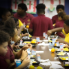 Students eating lunch at Grant Park Christian Academy