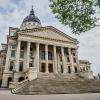 The Kansas State Capitol Building is seen in Topeka