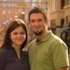 Jon and Elaine Huguenin stand on the side of a street